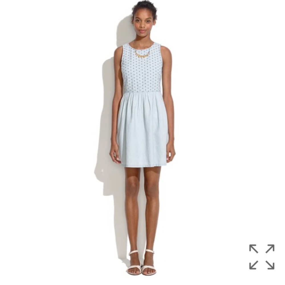 Madewell chambray eyelet dress